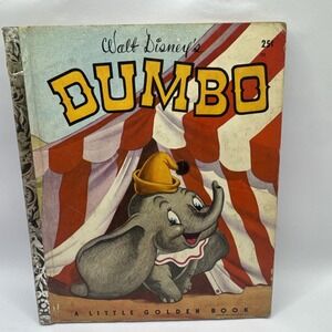 Vintage Dumbo Walt Disney's Little Library Book With Blue Binding From 1947 W/DJ